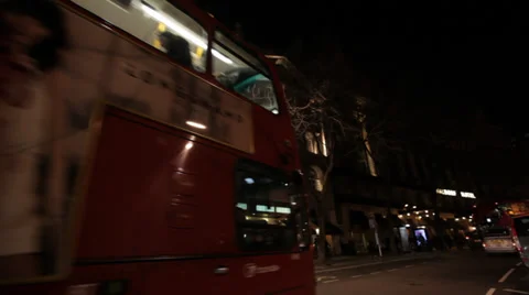 London Red Bus Double Deck Bus Passes Covent Garden Mama Mia Stock Footage 39123310