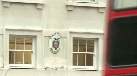 London Red Bus Stock Footage 377033