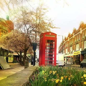 London Red Telephone Box Stock Photos