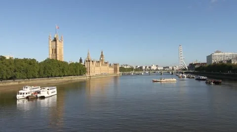 London River Thames Stock Footage 12174336