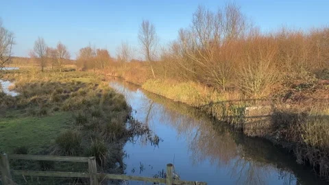 London River On A Winter's Day Stock Footage 169538599