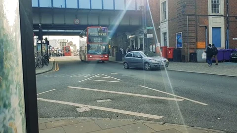 London Romford Town Western Road Traffic Stock Footage