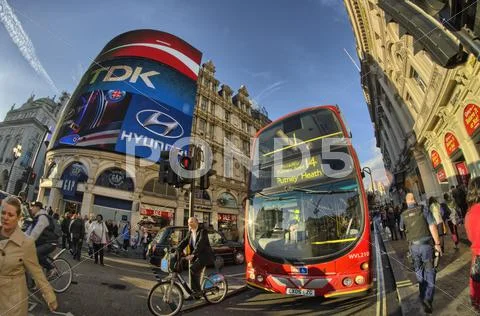 London - sep 28: red double decker bus on the streets of london on september Stock Photos