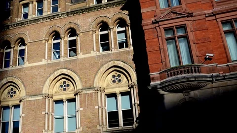 London. Shadows moving a long a facade. Time Lapse Stock Footage 112652488