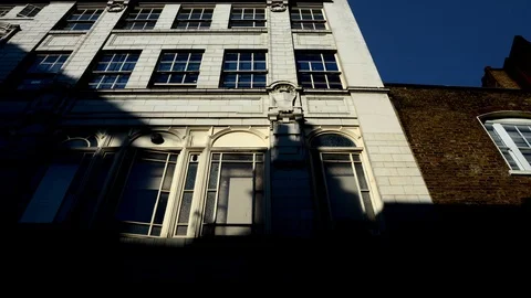 London. Shadows moving a long a facade. Time Lapse Video stock 112652554
