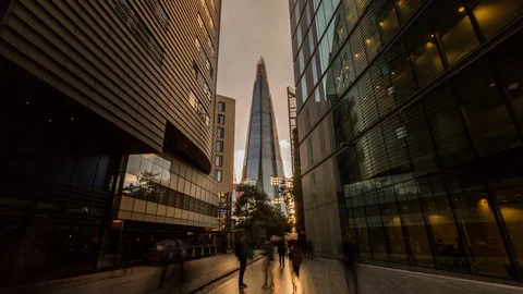 London Shard Hyperlapse Sunset Vidéo 104198100