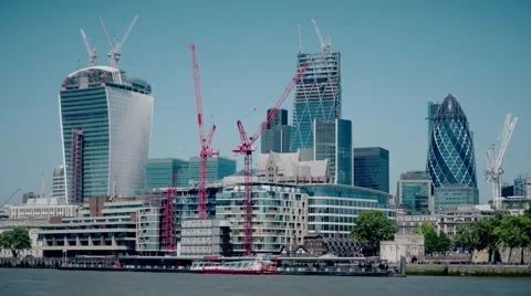 London skyline construction time lapse Stock Footage 57657447
