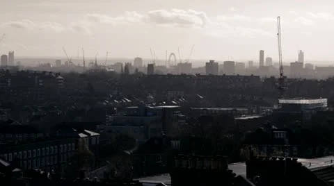 London Skyline Stock Footage