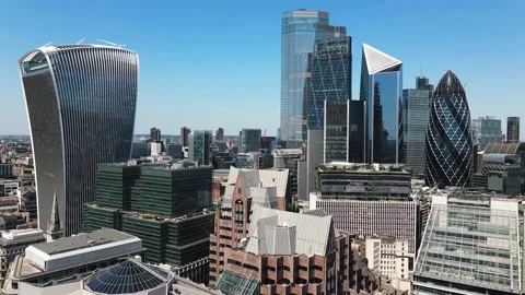 London Skyline Stock Footage