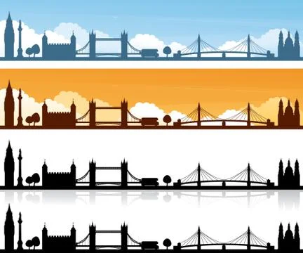 London skyline Stock Illustration