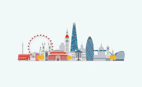 London skyline Stock Illustration