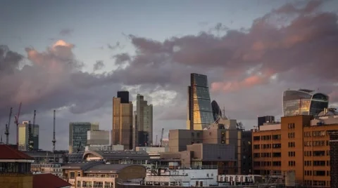 London skyline time-lapse Stock Footage 66336521