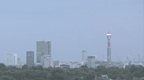 London Skyline Timelapse Stock Footage 37293275