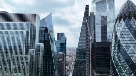 London skyscraper close up 02 Stock Footage 344072491