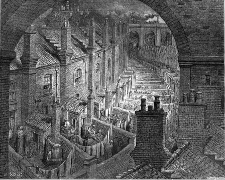 London slums Stock Illustration
