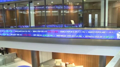 London Stock Exchange inside ticker Stock Footage 48971606