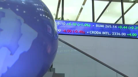 London Stock Exchange inside ticker showing stocks and share prices Stock Footage 48971998