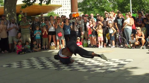 London - Street Dance Slow Motion Stock Footage