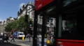 London Street Leicester Square Underground Station People Walking Car Traffic HD Footage