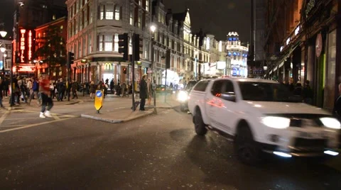 London street at night Stock Footage 44091237