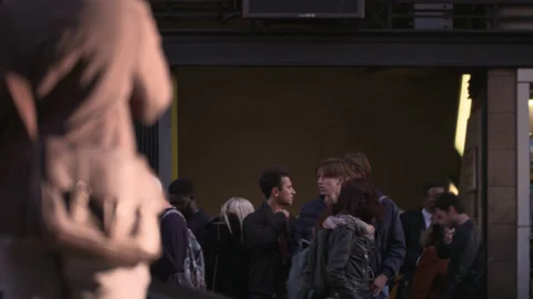 London streets underground exit Stock Footage 178960893