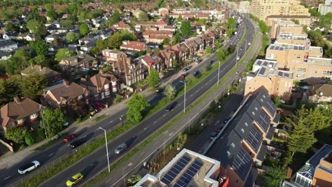 London Suburb Traffic Video stock 274948824