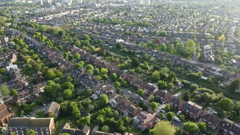 London Suburb Wide View Video stock 274948846