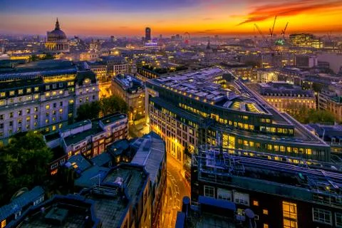 London Sunset Stock Photos