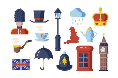 London symbols set Stock Illustration