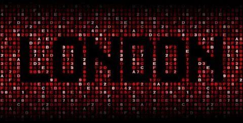 London text on hex code illustration Stock Illustration