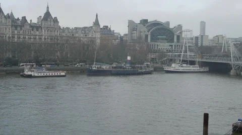 London  thames panorama Video stock 63510644
