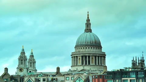 London Thames river side Stock Footage 33972573