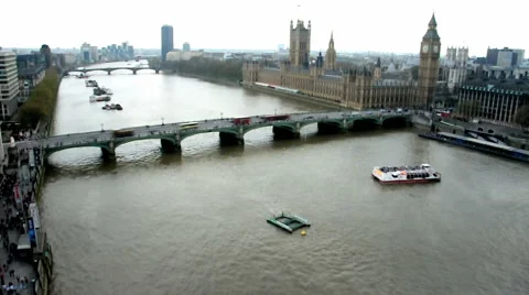 London Thames View Stock-Footage 43798950