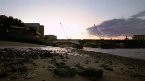 London Timelapse - thames sunset Stock Footage