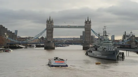 London Tower Bridge 1 Stock Footage 185071107