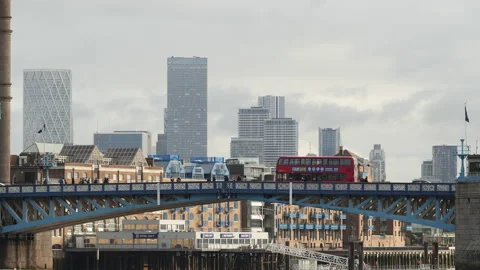 London Tower bridge 3 Stock Footage 185069674