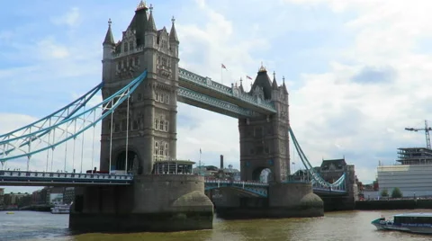 London Tower Bridge Ferry Stock Footage 39975467