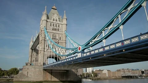 London Tower Bridge Stock Footage 8686136