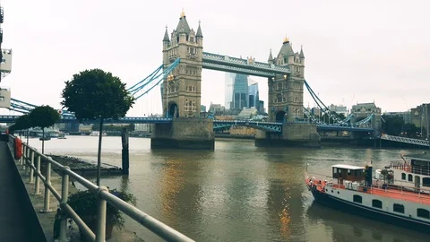 London. Tower Bridge Stock Footage 113334460
