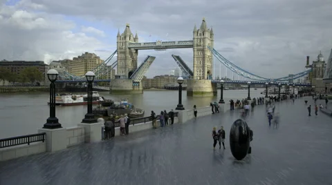 London: Tower Bridge Opening Stock Footage 42448615