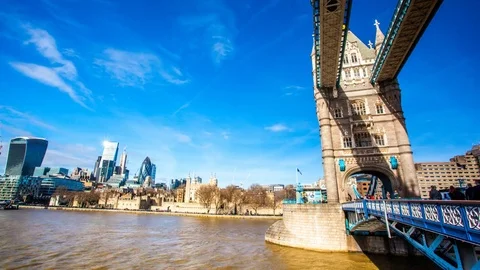 London Tower Bridge - Timelapse 스톡 동영상 82390578