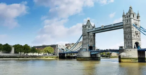 London tower bridge - timelapse Stock Footage 166920763