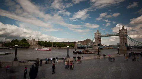 London Tower Panning timelapse Stock Footage 8658361