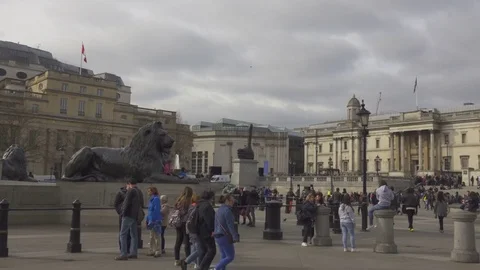 London, Trafalgar Square Stockbeeldmateriaal 73663516