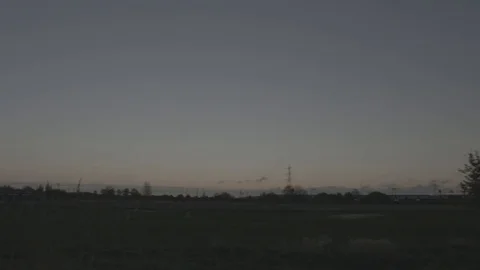 London train at dusk Video stock 76614848