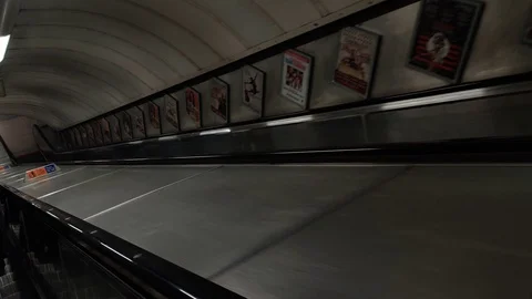 LONDON TUBE TRAIN STATIONS EMPTY DURING CORONAVIRUS OUTBREAK, 4K Stock Footage 126433760