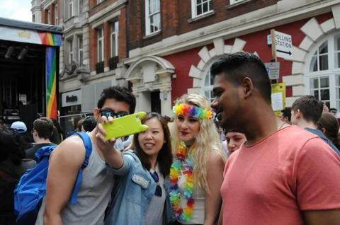 London, UK - 2016/06/25: London's Soho Gay Pride Day. Stock Photos