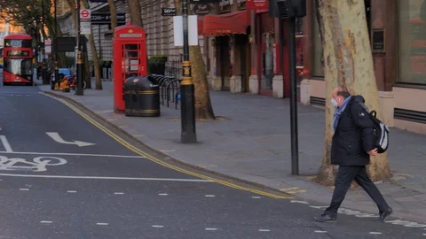 London Under Lock Down Video stock 127536797