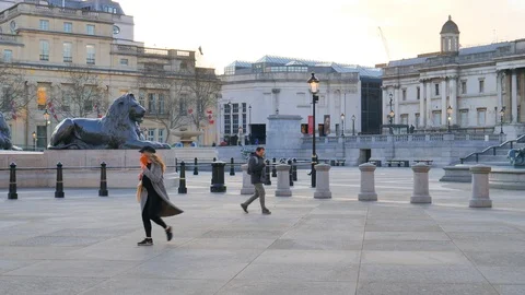 London Under Lock Down Video stock 127536955