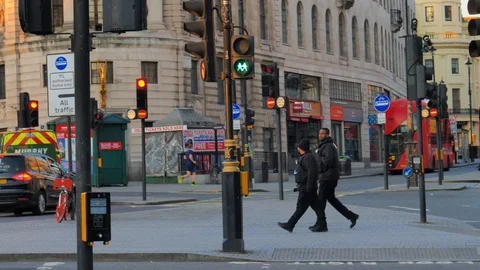 London Under Lock Down Video stock 127536982